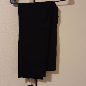 DKNY Faux Leather Trim Straight Leg Trousers